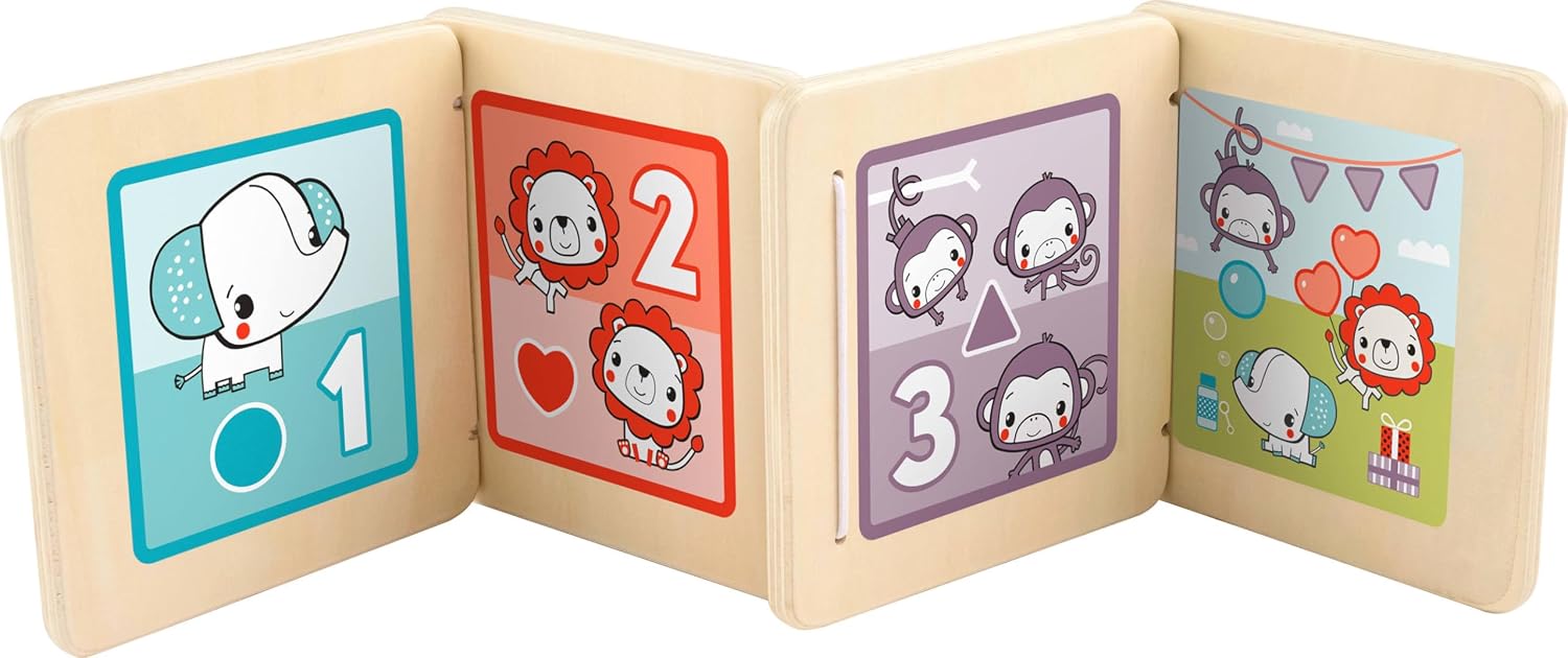Fisher-Price Wood Tummy Time Panel Baby Toy
