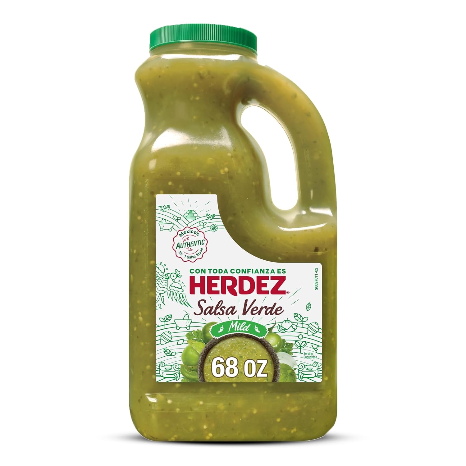 HERDEZ Salsa Verde, Mild, 68 oz Jug – Tangy Green Tomatillo Salsa for Tacos, Enchiladas & Dips