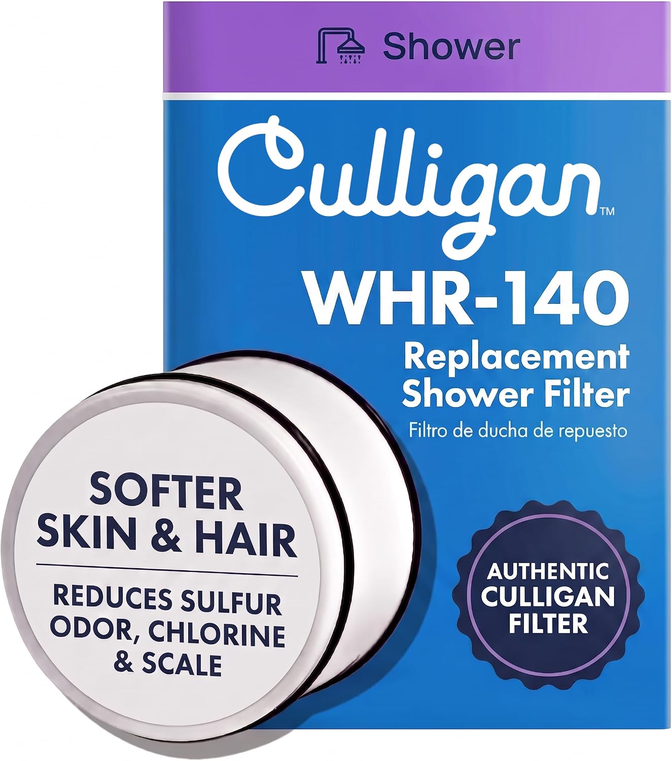 Culligan® Official Shower Filter Replacement WHR-140 Cartridge for Culligan Water Shower Filter Systems WHR-140, WSH-C125, ISH-100, HSH-C135