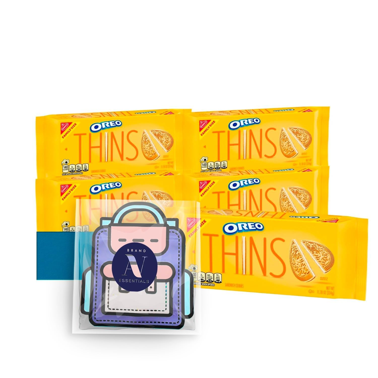 OREO Thins 4- Pack of Golden Sandwich Cookies, Family Size Pouch 11.7 oz + 1 Freebie by Lavinia Essentials