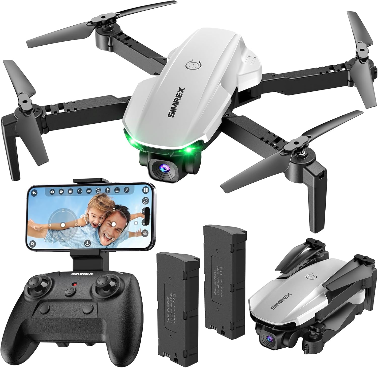 Drone With Camera 1080P for Kids And Adults, RC Quadcopter With Altitude Hold, Mini Drone With One Key Start, Waypoint Fly, Headless Mode, 3D Flip, 3 Speeds, Remote Control Drone for Beginners
