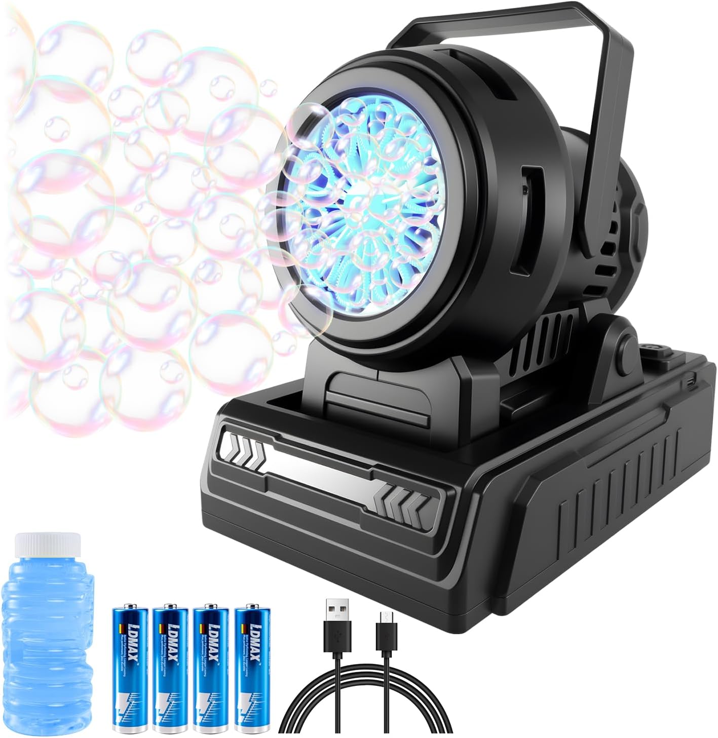 Bubble Machine - Rechargeable and Battery Operated Bubble Maker for Kids| Automatic Bubble Blower for Toddlers 1-3| 20000+ Big Bubbles Per Minute for Parties Birthday Wedding