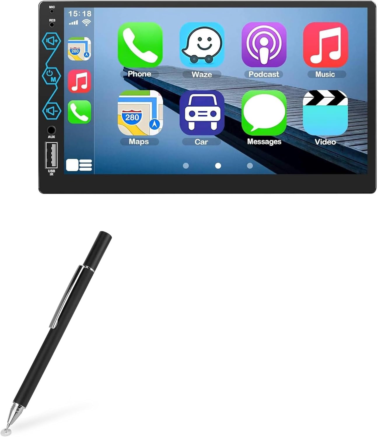 BoxWave Stylus Pen Compatible with Paslda CZ08 - FineTouch Capacitive Stylus, Super Precise Stylus Pen - Jet Black