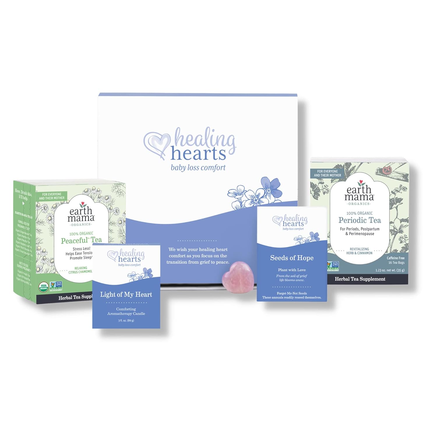Earth Mama Healing Hearts Comfort Gift Set | Pregnancy, Miscarriage and Baby Loss Care for Grieving Moms, 5-Piece Set