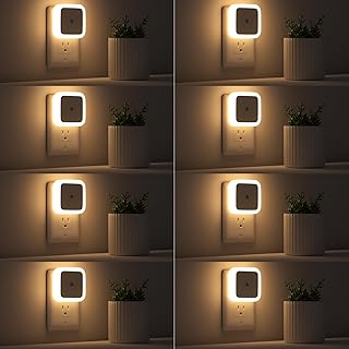 Sujeet Night Light, Night Lights Plug into Wall 8-Pack, Plug in Night Light, Dusk to Dawn Nightlight Led Night Light for Bedroom, Bathroom, Hallway Warm White