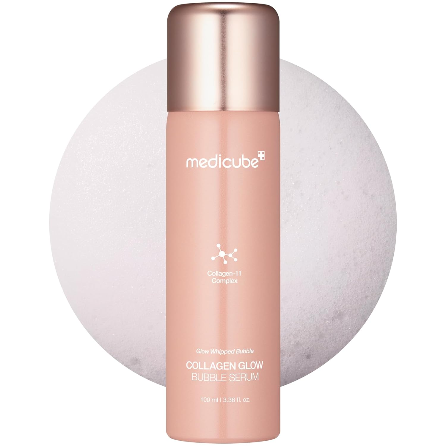 Medicube Collagen Glow Bubble Serum - Fast-absorbing bubble-type serum that gives you 24h Glow & Lifted Look - Korean skincare (3.38fl.oz.)
