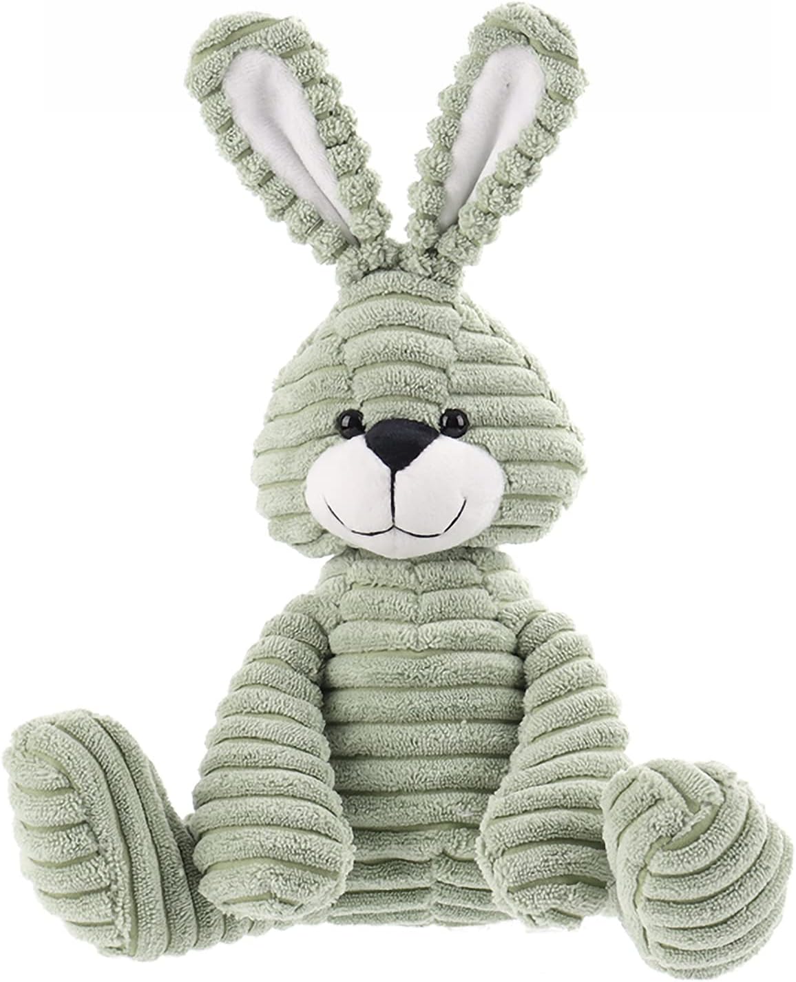 Apricot Lamb Toys Plush Corduroy Rabbit Bunny Stuffed Animal Soft Cuddly Perfect for Child (green Bunny)