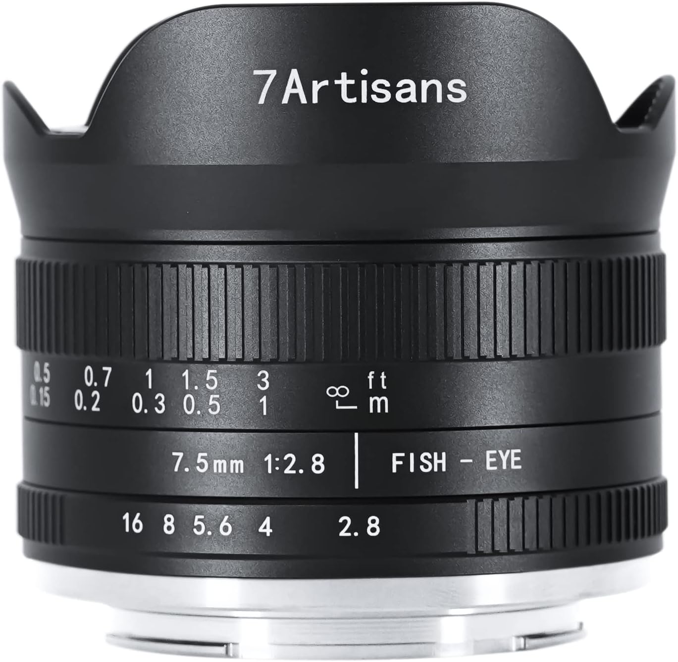 7artisans 7.5mm f2.8 Mark II Fisheye Lens Wide Angle Manual Focus Fixed for Sony E-Mount Mirrorless Camera A6300 A6400 A6500 NEX-3 NEX-3N NEX-5T NEX-5R NEX-6 NEX-7