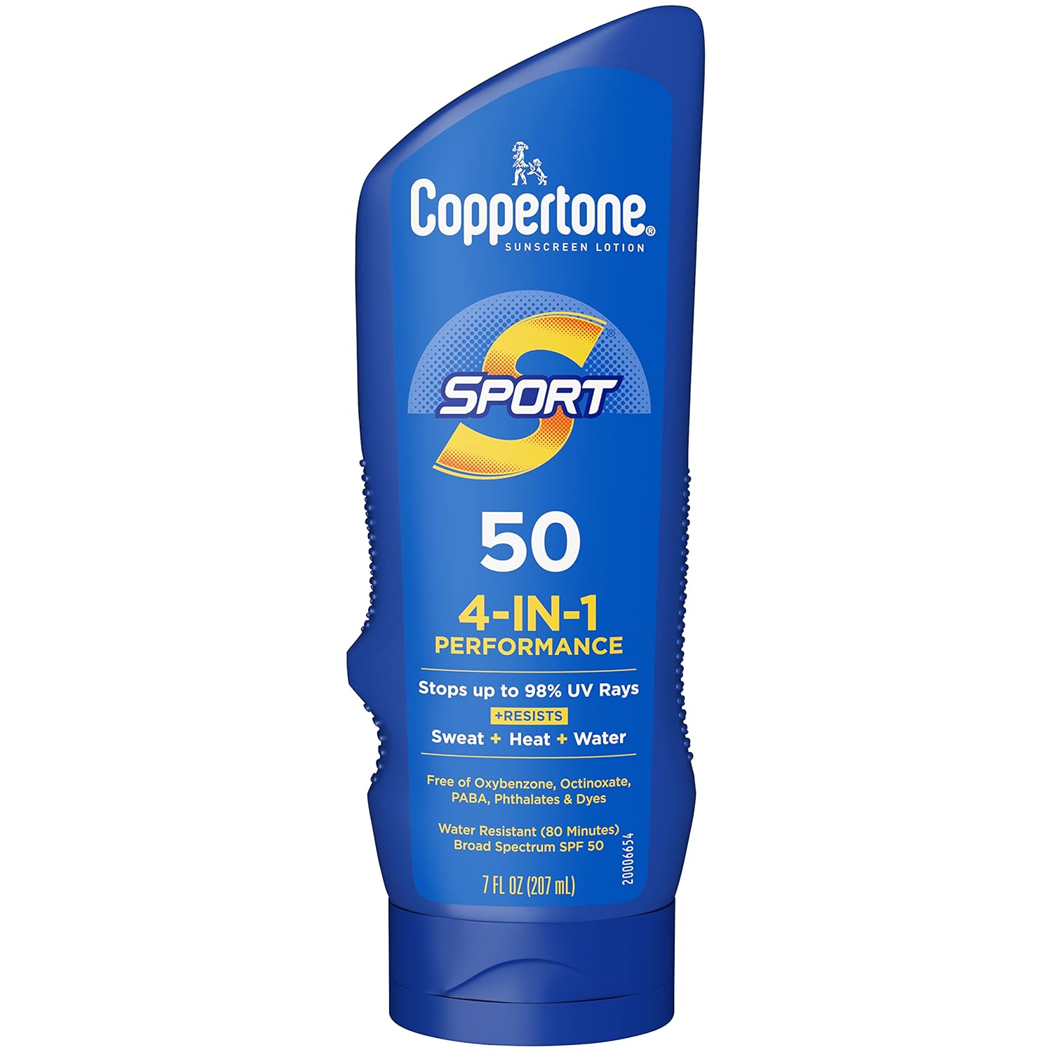 Coppertone SPORT Sunscreen SPF 50 Lotion, Water Resistant Sunscreen, Body Sunscreen Lotion, 7 Fl Oz (Pack of 1)