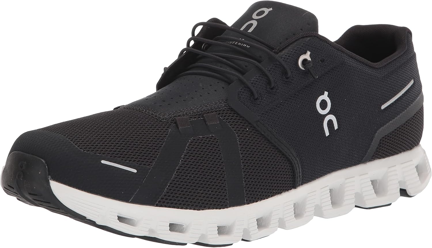 On Men's Cloud 5 Sneakers, Black/White, 10 Medium US
