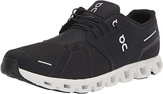 On Men's Cloud 5 Sneakers, Black/White, 10 Medium US