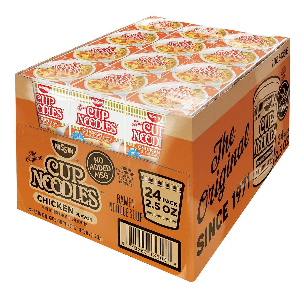 Nissin Cup Noodles Ramen Noodle Soup, Chicken Flavor 2.25 Ounce (Pack of 30)