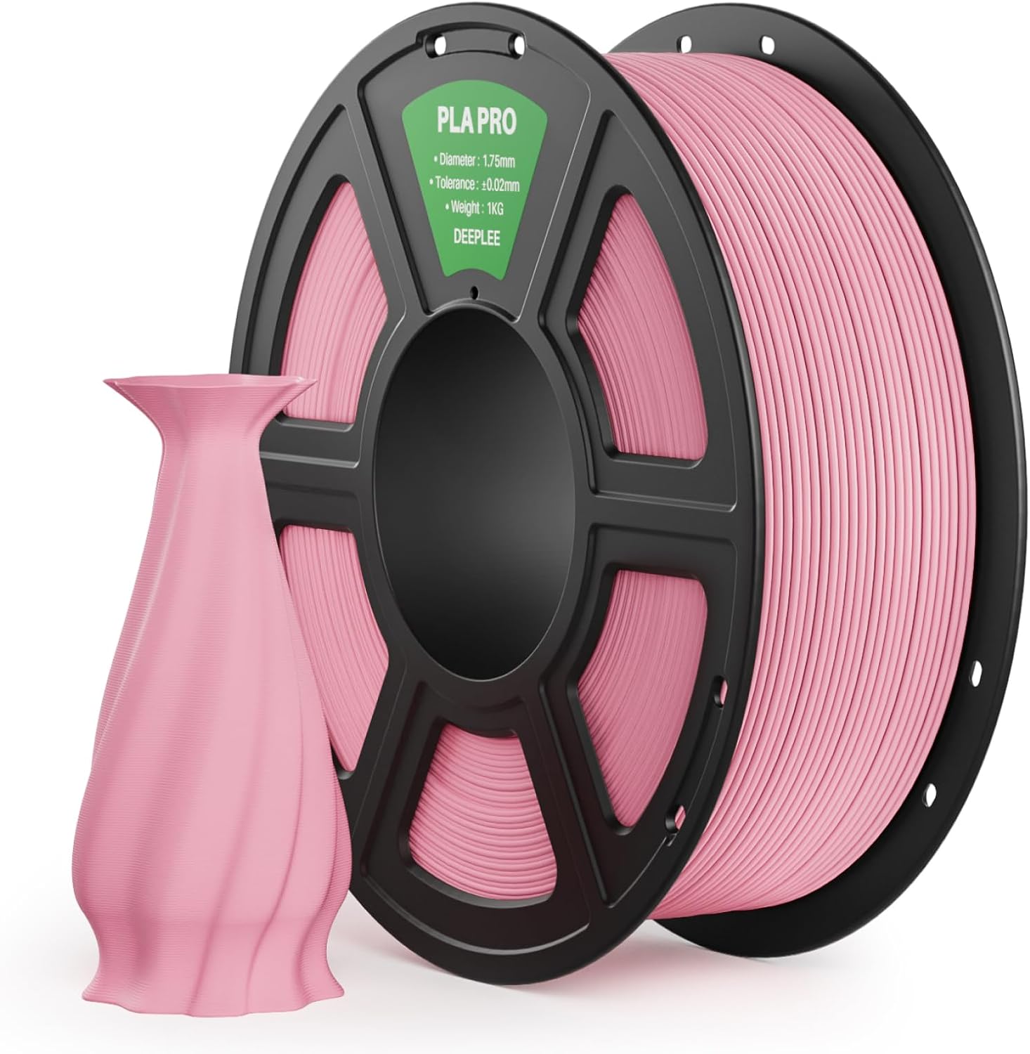 PLA PRO Filament 1.75mm, Stronger Toughness 3D Printer Filament, PLA Filament Dimensional Accuracy +/- 0.02 mm, Neatly Wound, Fits Most FDM 3D Printer, 1KG Pink