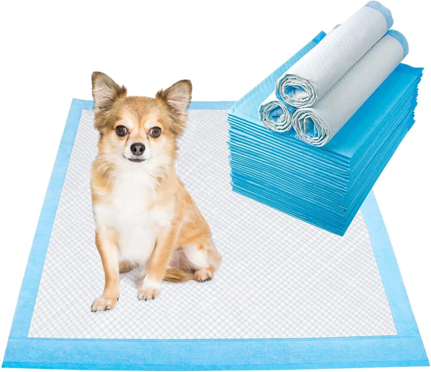 Premium Disposable Puppy Training Pads Leak-Proof and Super Absorbent Puppy Pee Pads Disposable Fast Drying Pee Mats for Dogs Cats Rabbits Pets (60 * 45CM 10pcs)