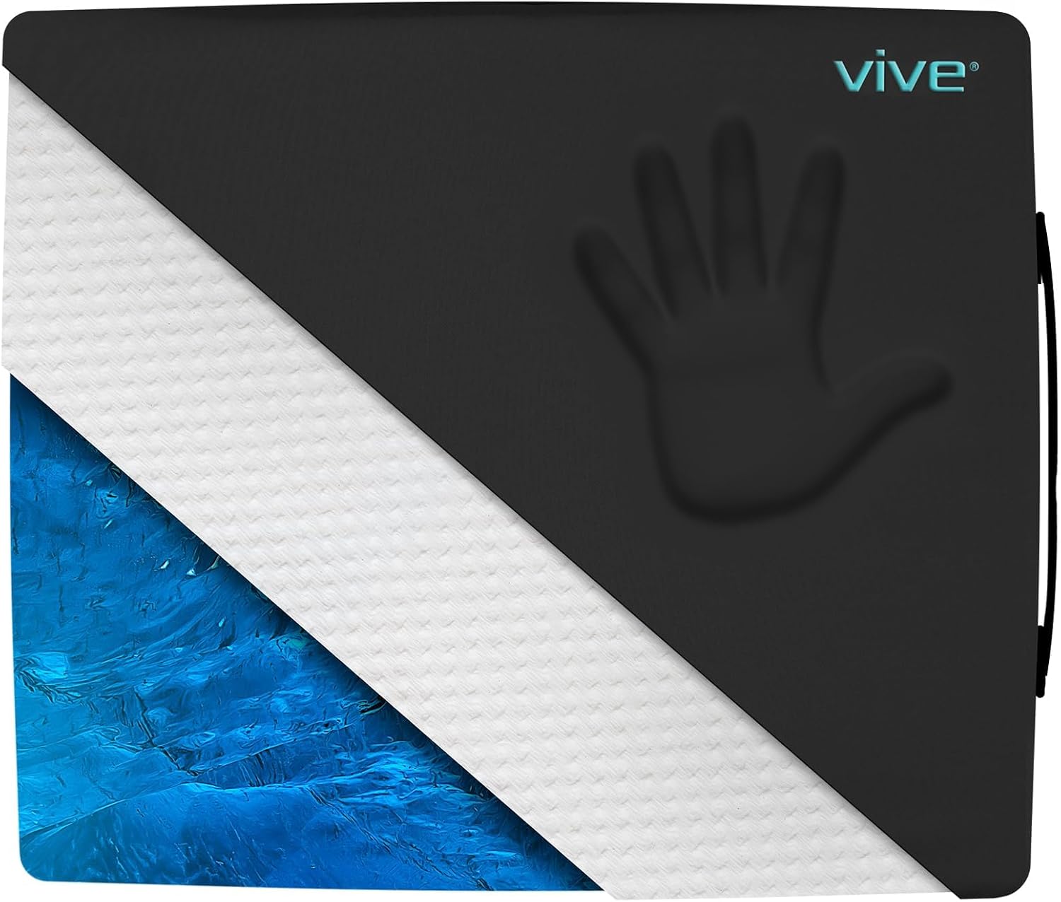 Vive Wheelchair Cushion - Gel Seat Pad for Coccyx, Orthopedic Back Support, Sciatica & Tailbone Pain Relief - Waterproof Cover + 4 Layer Foam Support and Comfort - for Pressure Sores and Ulcers