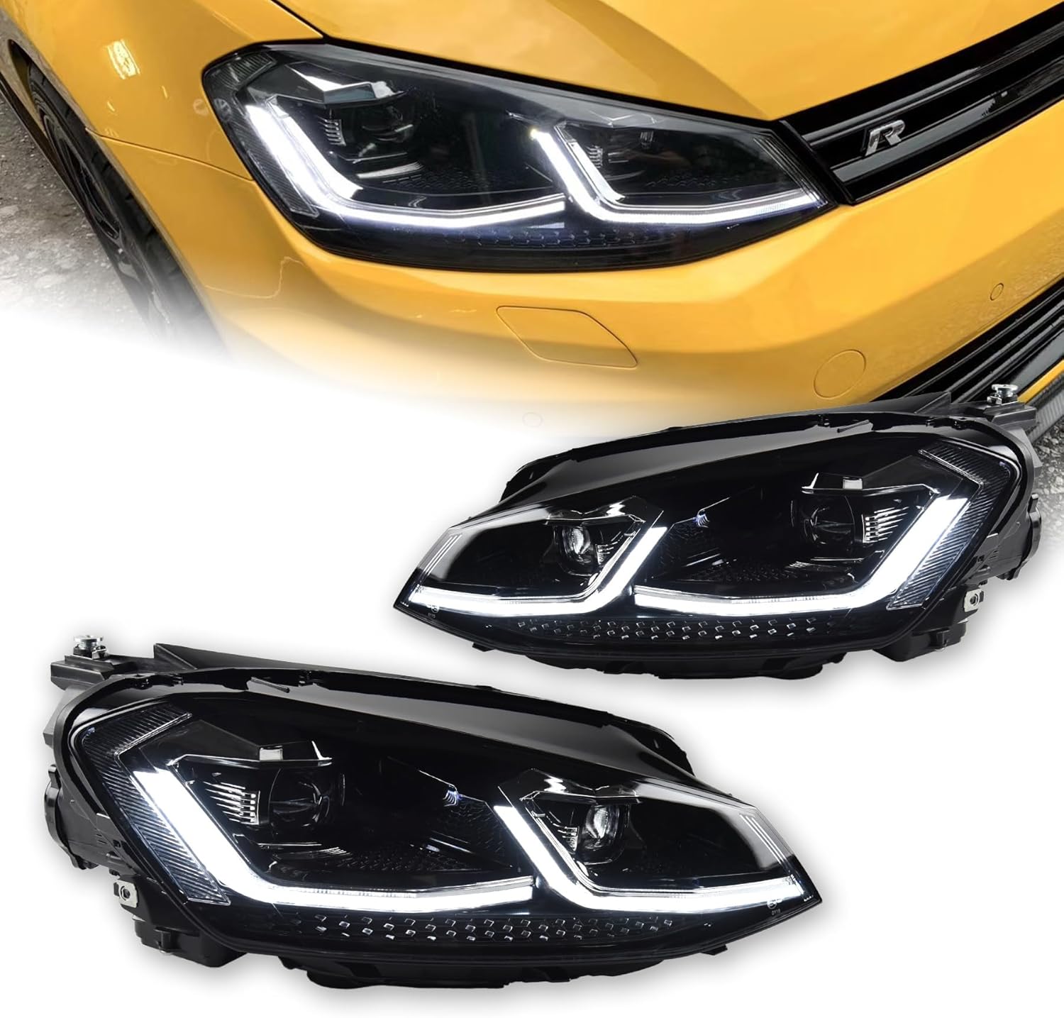 Golf MK7 Headlight Upgrade to MK7.5 Style is suitable for 2013-2017 Volkswagen 7th generation golf front car lights