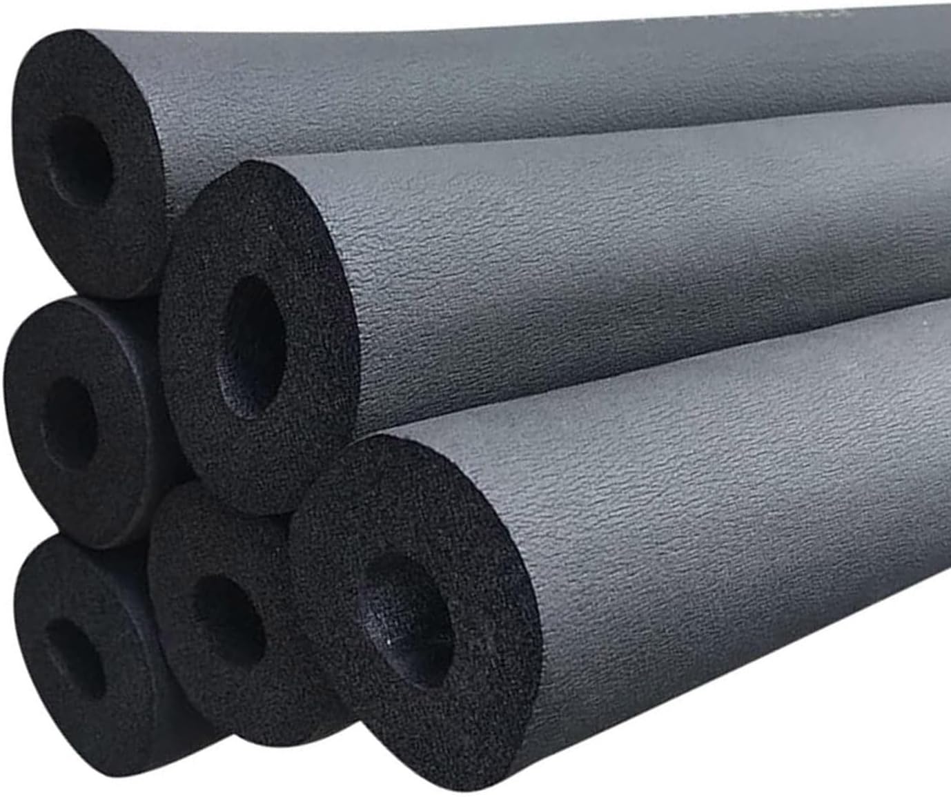 Pipe Insulation Foam Tube Lagging 20/25/32/43/50/63/76/90/110mm ID Insulation Pipe Heat Preservation for water pipe Solar Pipes wall thickness 20mm Length 1.80m(ID 50mm x T 20mm)