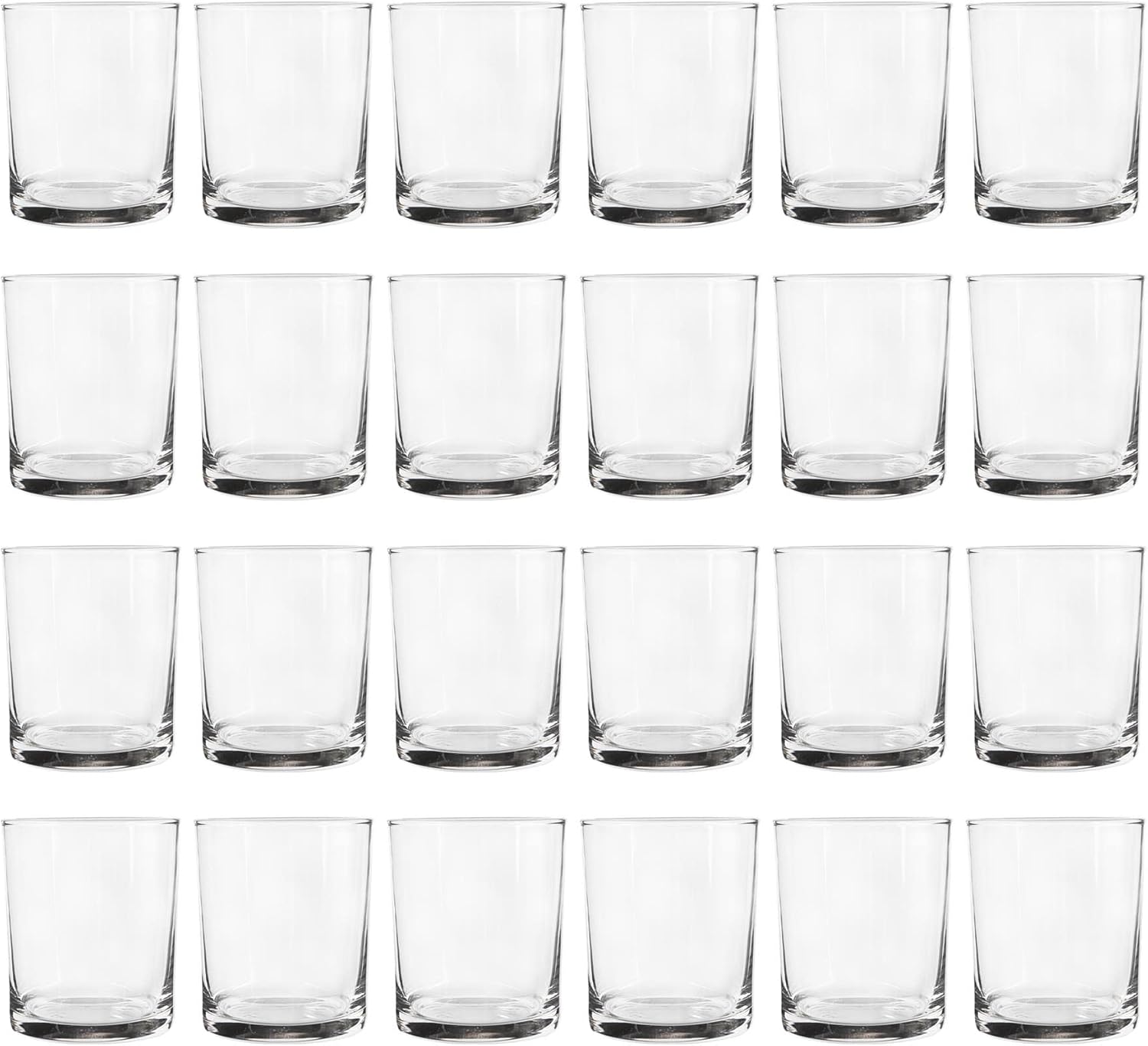 Argon Tableware 24x 280ml Classic Whisky Cocktail Glasses - Gift Short Kitchen Drinking Tumbler Glass Whiskey Water Juice Barware Set - Dishwasher Safe