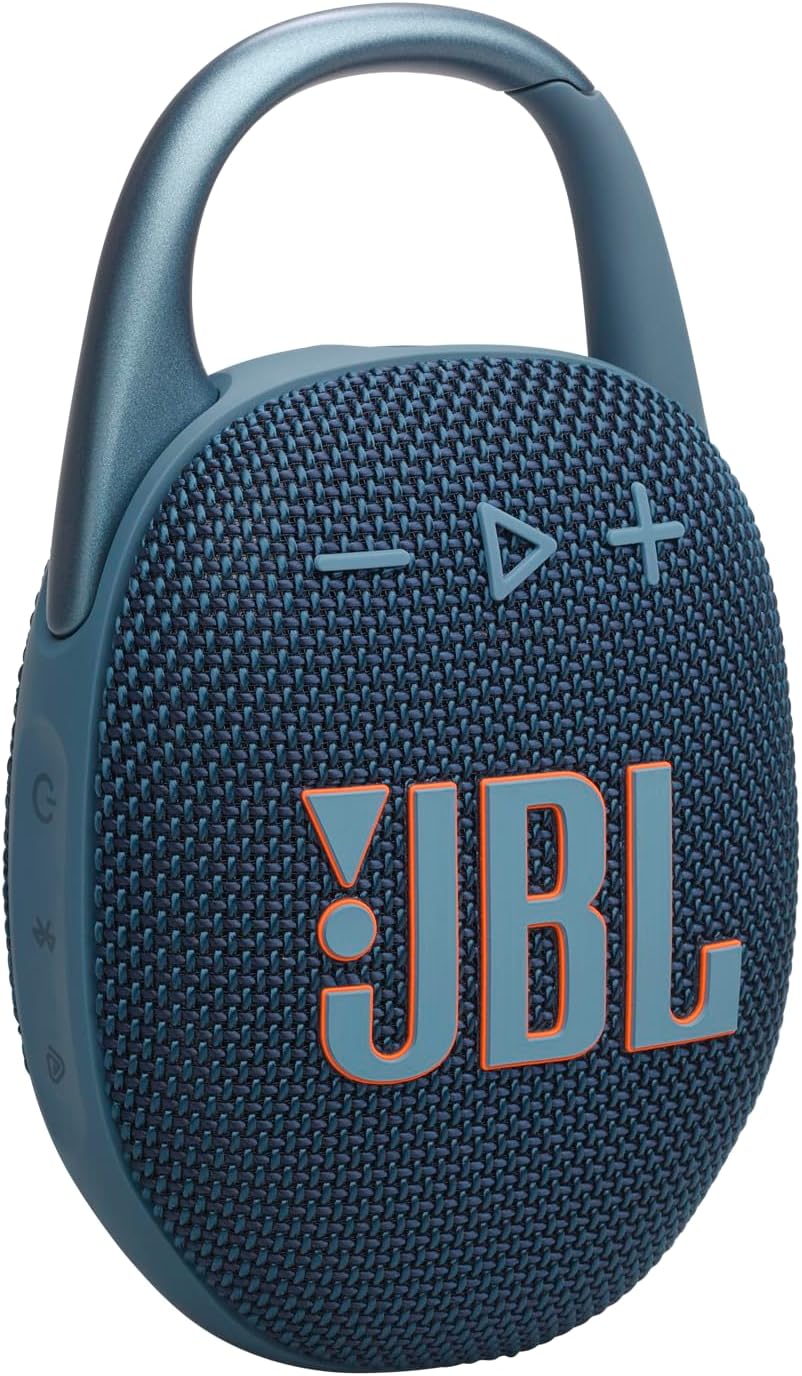JBL Clip 5 Ultra-Portable Bluetooth Speaker with Integrated Carabiner, Big JBL Pro Sound, PlaytimeBoost, Waterproof Design and 12-Hour Playtime, Blue