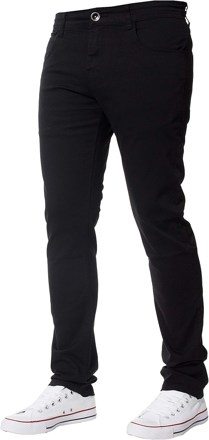 New Mens Kruze Stretch Skinny Fit Chinos Branded Trousers Pants All Waist
