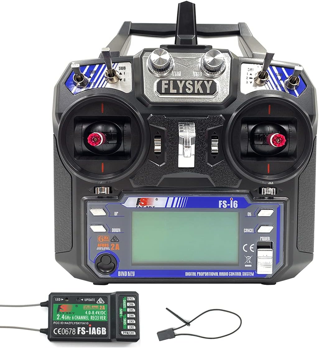 Flysky FS-i6 6CH 2.4GHz AFHDS RC Transmitter w/FS-iA6B Receiver for RC Multirotor Helicopter Airplane Glider Quadcopter (Model_2)