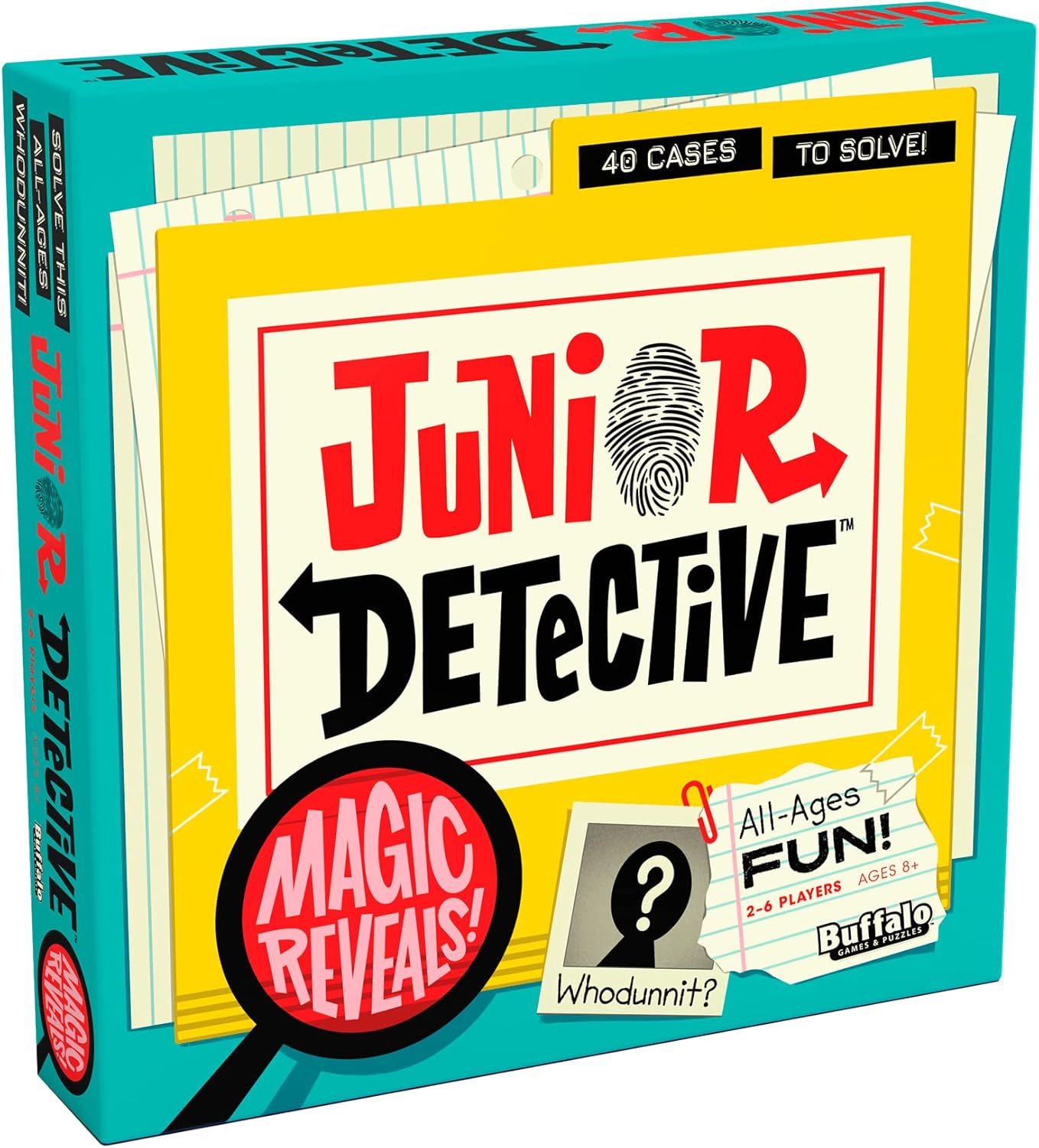 Buffalo Games - Junior Detective - Family Game Night Mystery - Multiple Case Files for Varied Playthroughs - Ages 8 and Up