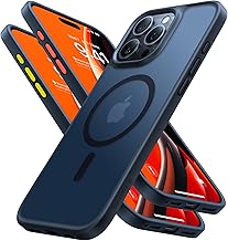 TORRAS Magnetic & Shockproof for iPhone 16 Pro Max Case, 4X Military Grade Protection, Fit for MagSafe, Translucent Slim Case for iPhone 16 Pro Max Anti-Fingerprint Anti-Scratch 6.9", Black Titanium