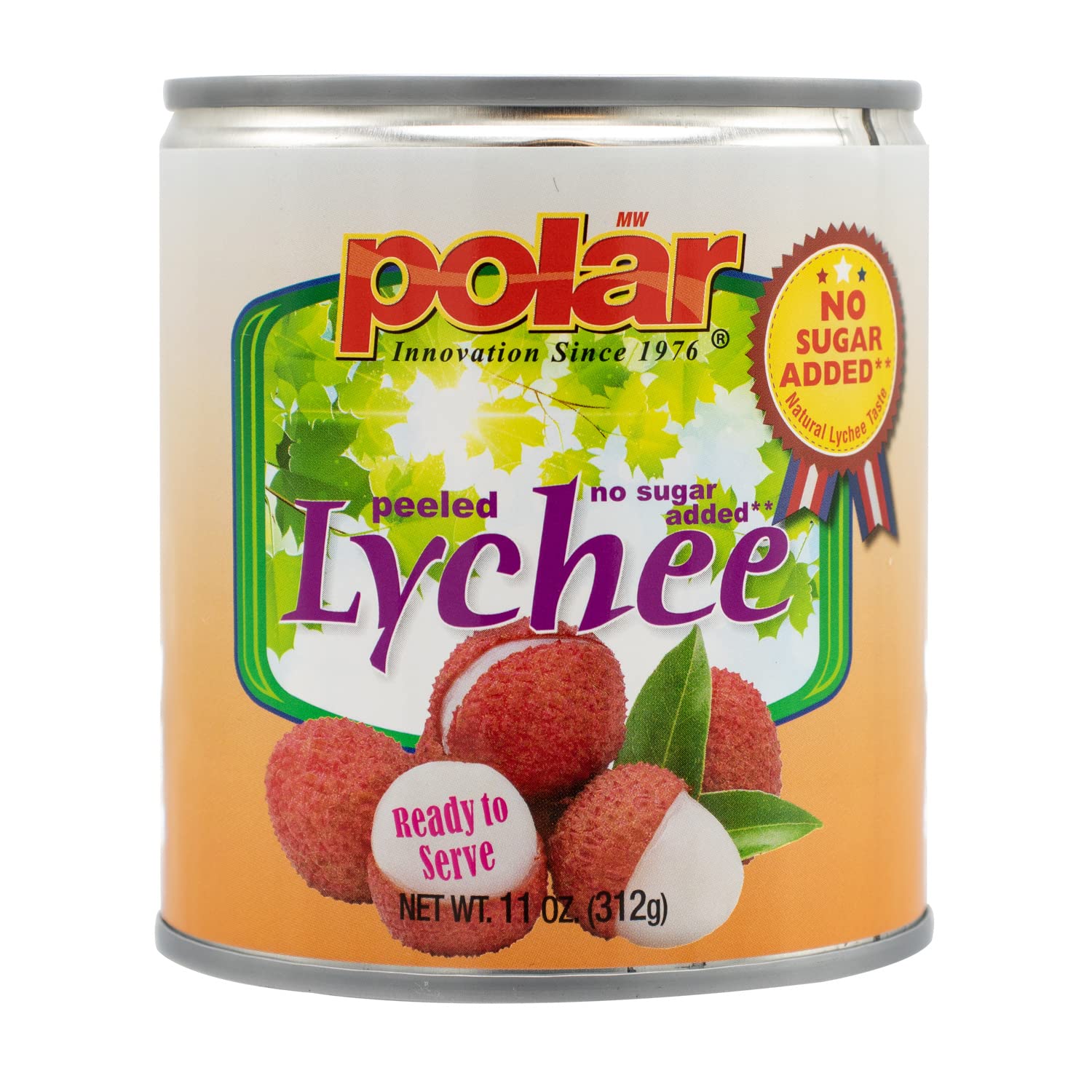 MW Polar Lychee, No Sugar Added, Peeled & Pitted 11 oz (Pack of 1)