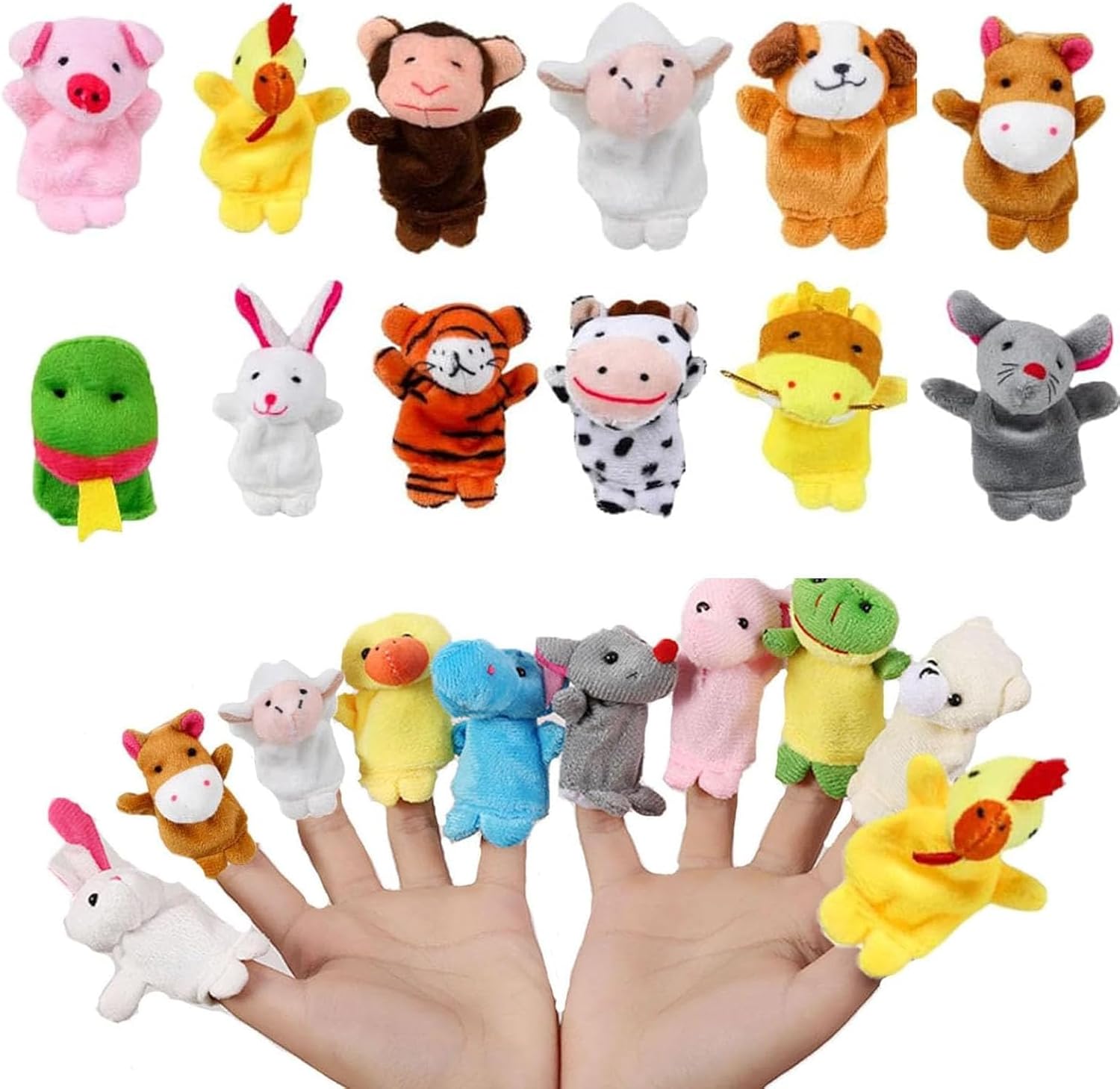 12pcs Finger Puppets for Toddlers, Finger Puppets, to Tell Animal Stories or Nursery Rhymes, Lifelike and Cute Animal Designs, for Birthday Party Favors Children'S Day Gifts, Classroom Rewards