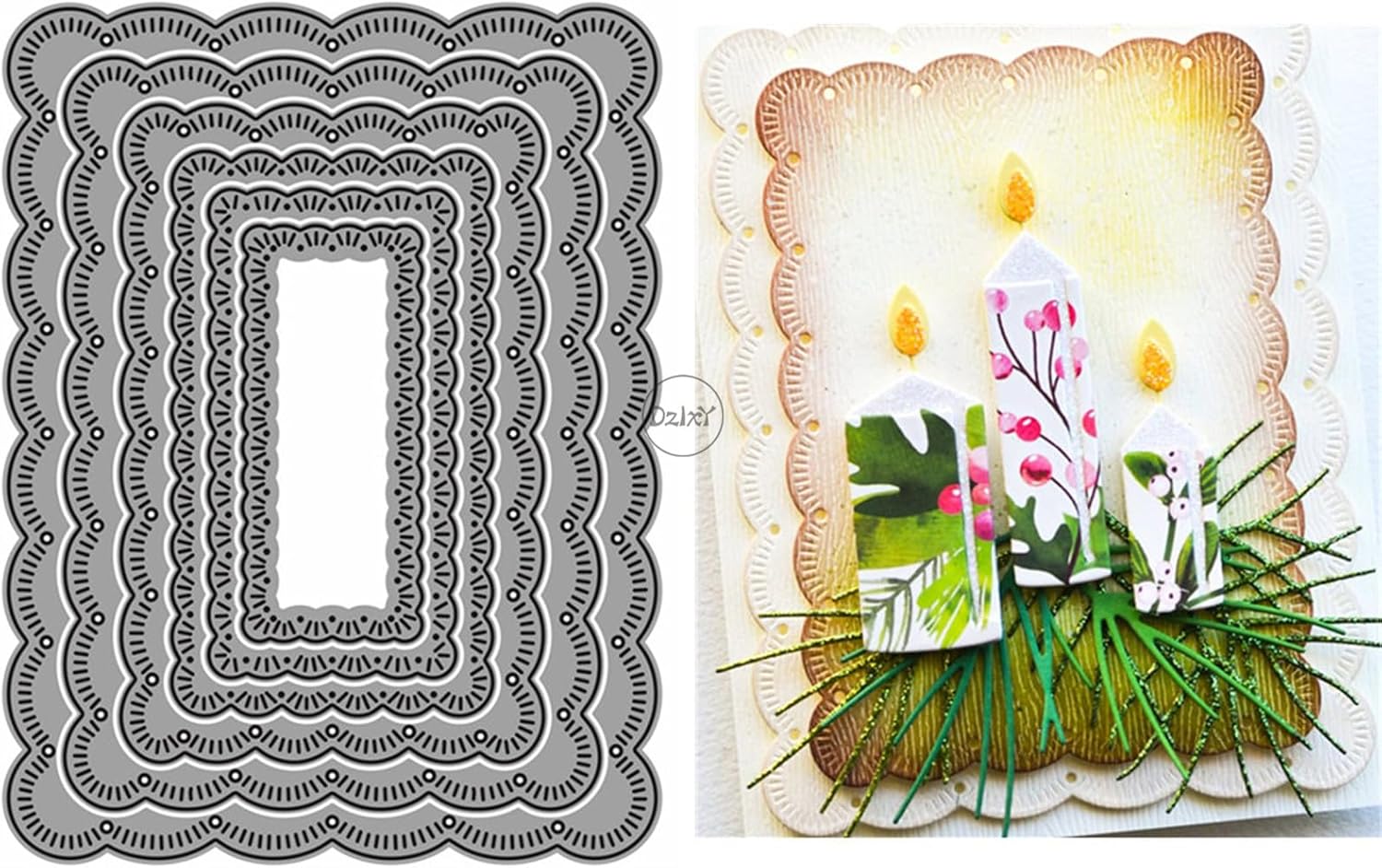 DzIxY Vintage Wave Lace Metal Cutting Dies for Card Making Kit Embossing Paper Die Cuts Set Scrapbook Stencils Supplies Machine Templates