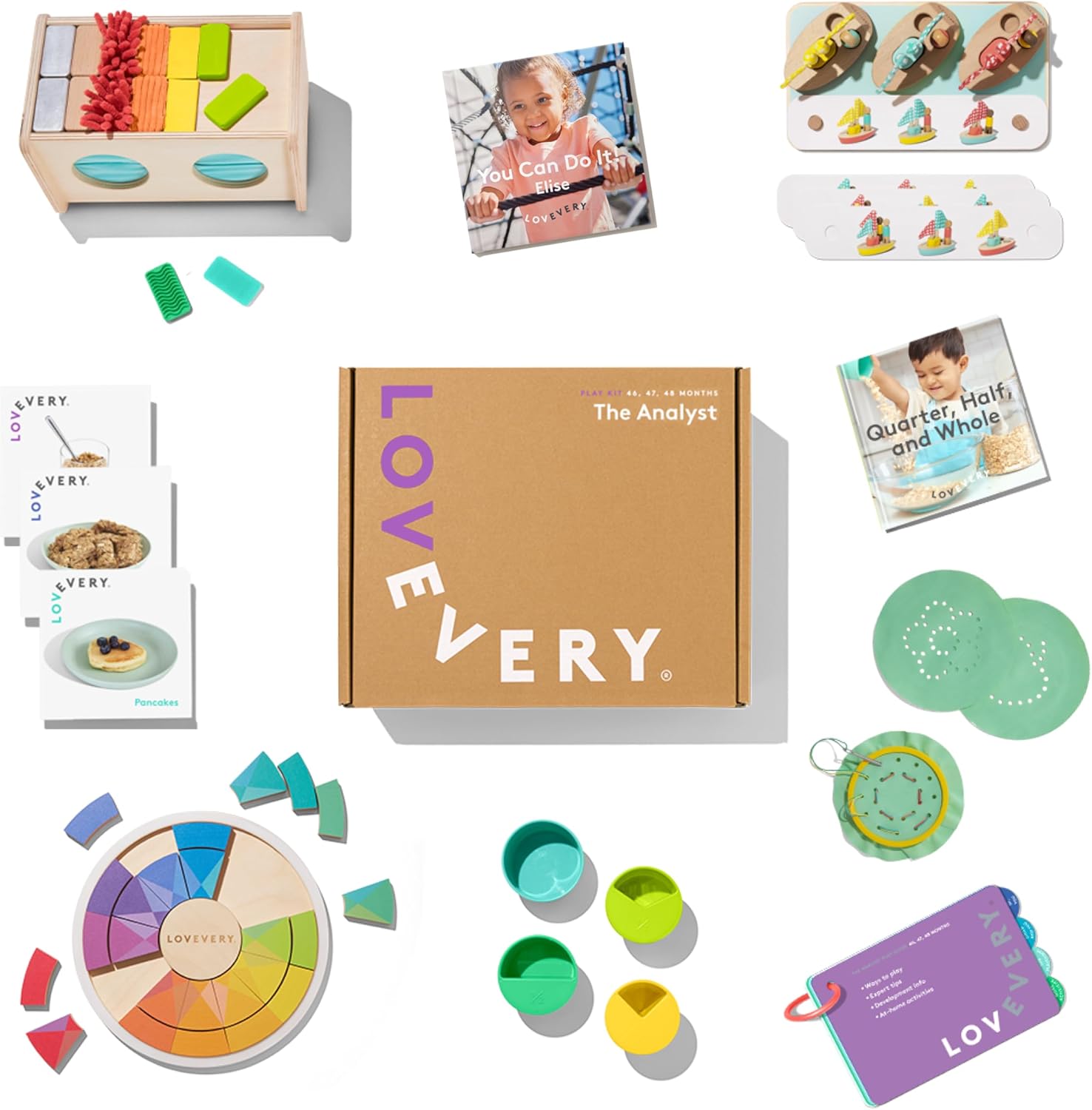 Lovevery, The Analyst Play Kit + Bonus Book ('You Can Do It'), Best Gift, 46-47-48+ Months