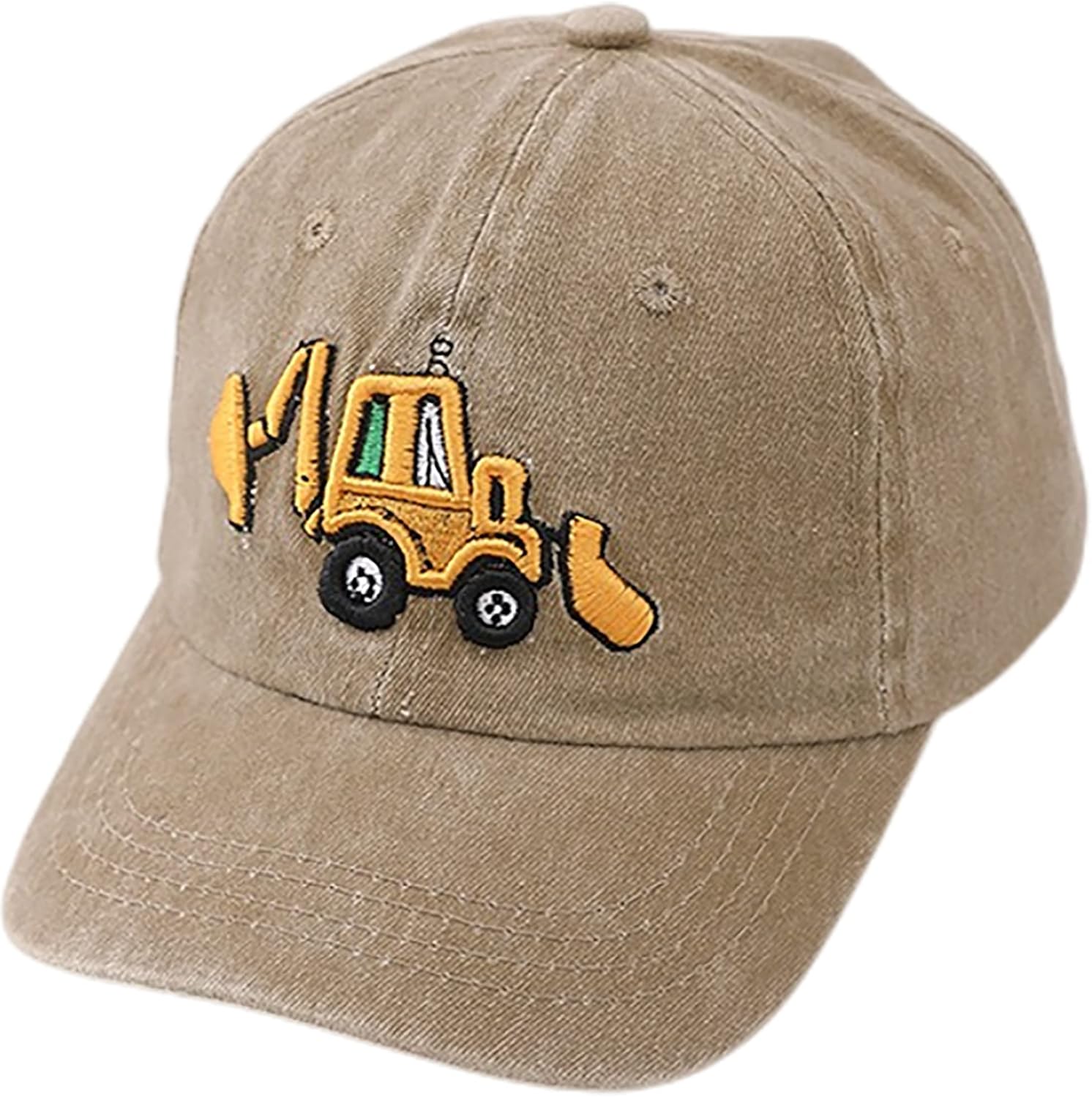 Excavator Toddler Baseball Hat, Embroidery Adjustable Kids Baseball Boys Cap Big Brother Present Age 2-8