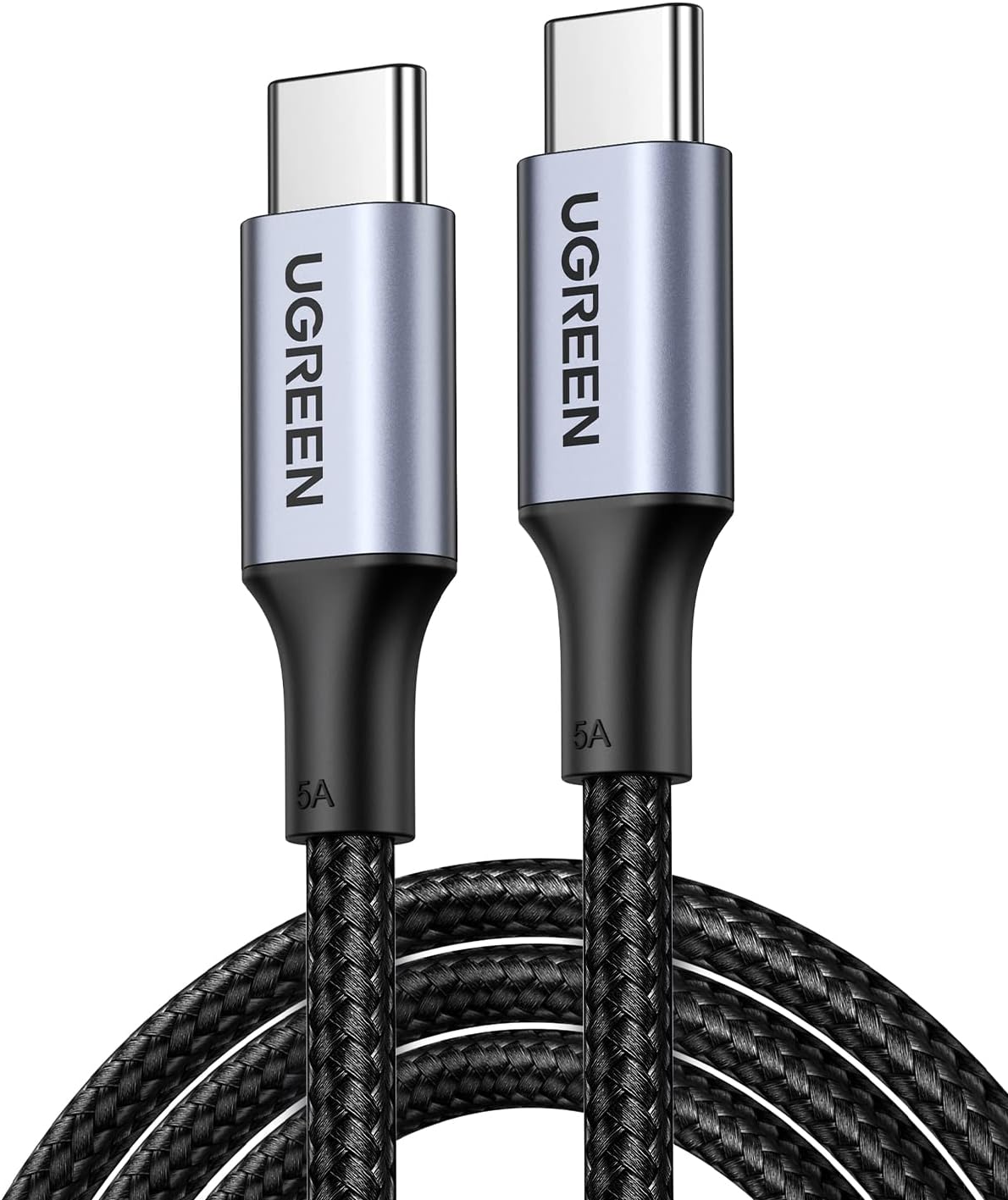 UGREEN USB C to USB C Cable, 100W 2-Pack USB C Charger Cable for iPhone 16/16 Plus/16 Pro/16 Pro Max, MacBook Pro, iPad Pro, Dell XPS, Samsung Galaxy S24/S23/S22 Ultra, Switch, Pixel, 10FT Black