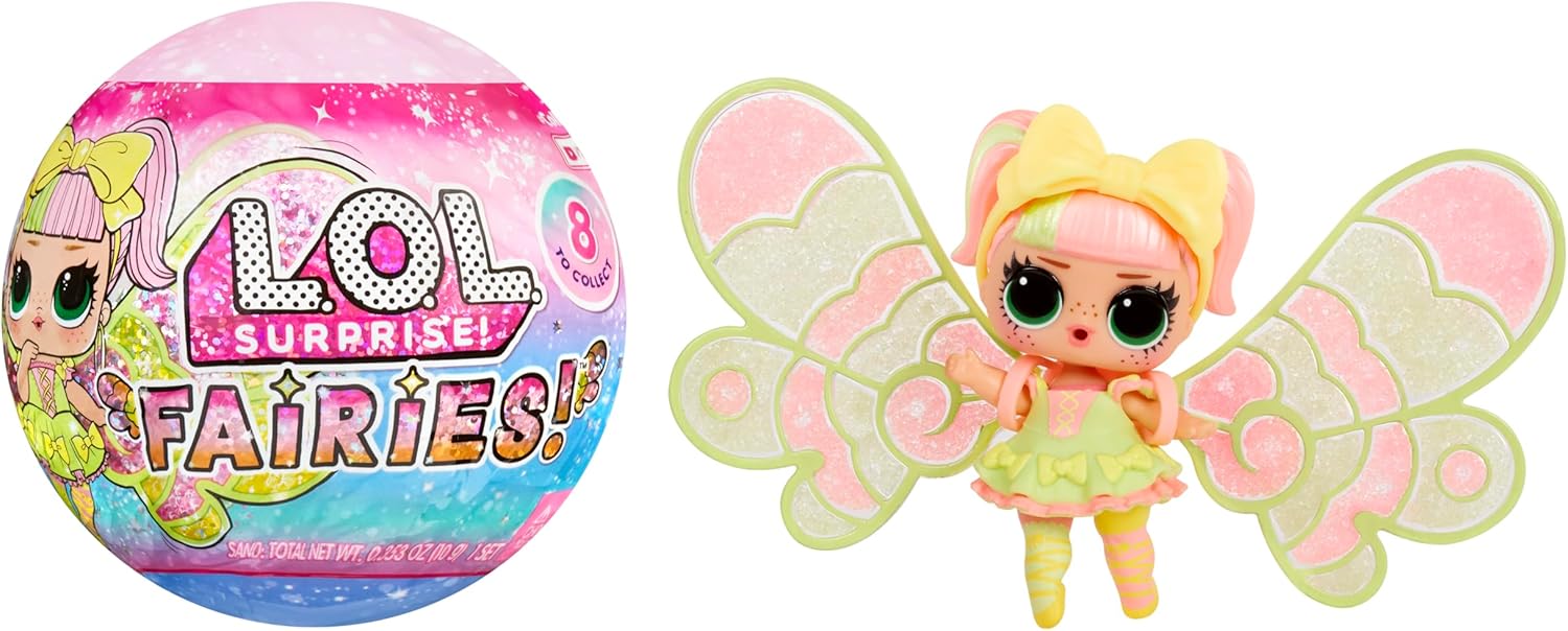 LOL Surprise Fairies! Tots Dolls with Make-Your-Own Fairy Wings and 8+ Surprises to UNbox Including Matching Fairy Accessories – Great Gift for Kids Ages 4+