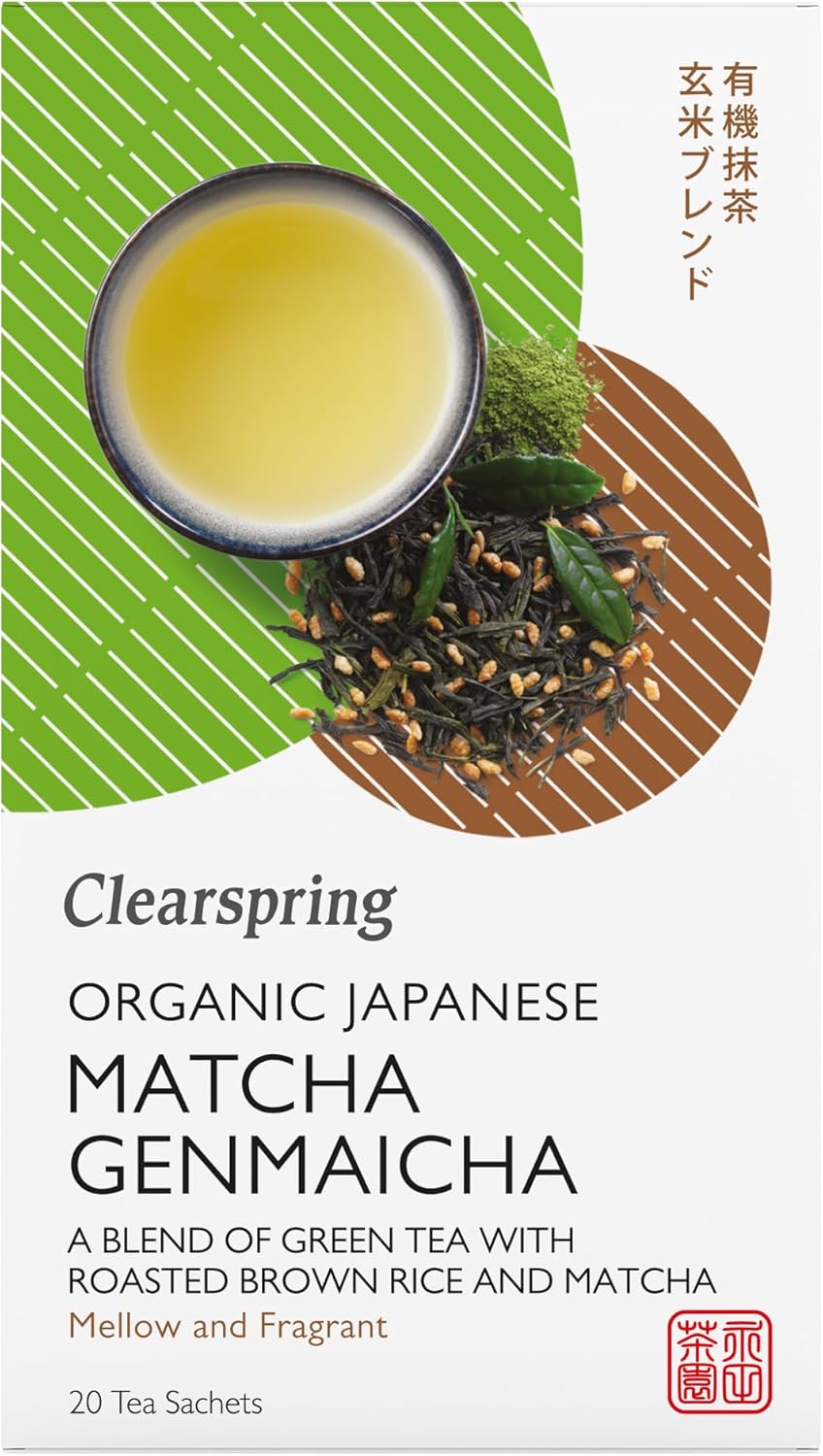 Clearspring Organic Japanese Matcha Genmaicha - 20 Tea Sachets