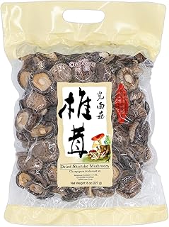 ONETANG Natural Dried Shiitake Mushrooms - Premium Flavors |AAA Grade Extra Dry Mushrooms for Soups, Sauces, Pasta and Risotto, Rehydrate Quickly, All Natural & Vegan | 8 Oz