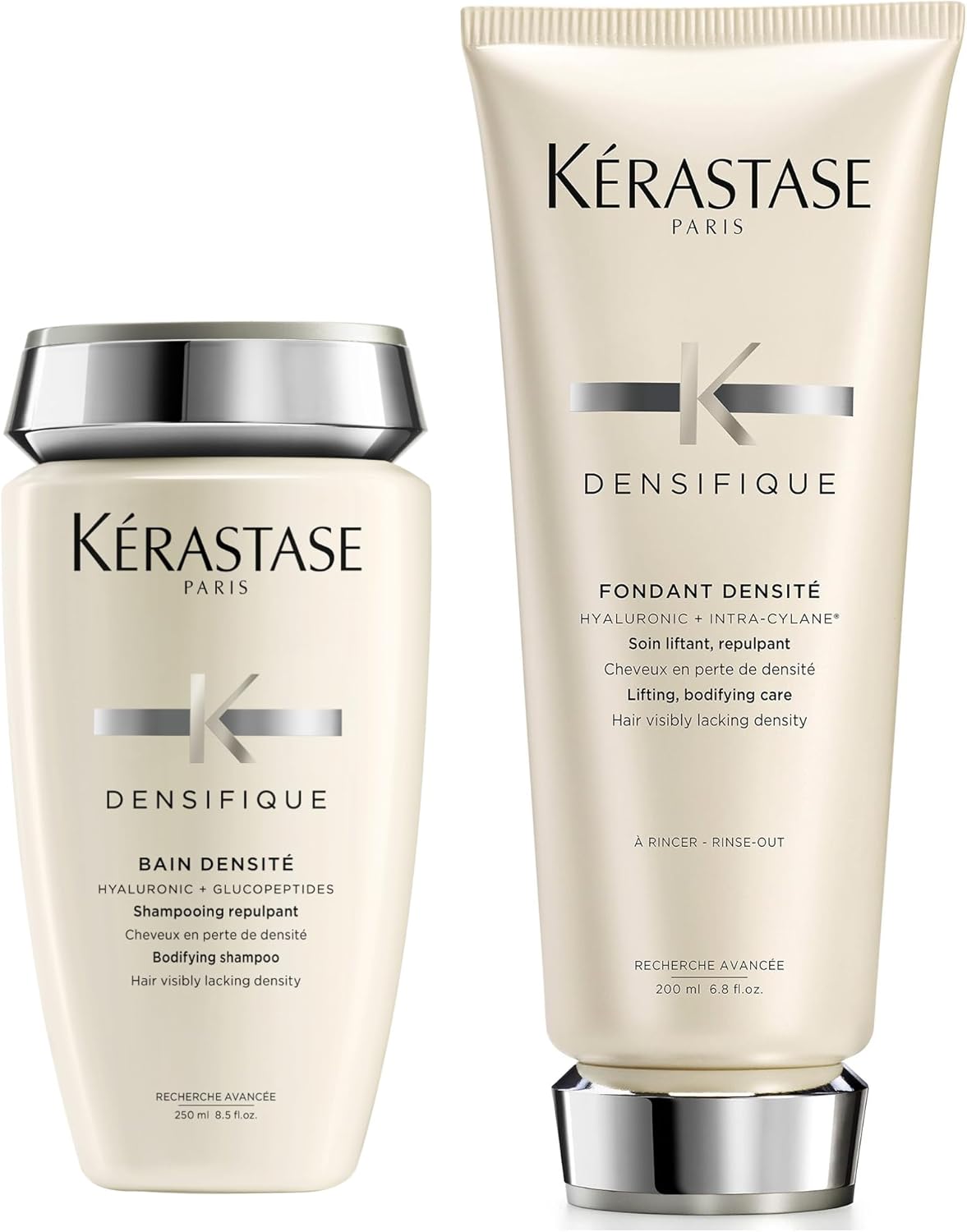 Kerastase Densifique Shampoo and Conditioner Set, Thickening and Volumising for fine hair, With Hyaluronic Acid, Contains Shampoo and Conditioner, Duo Set