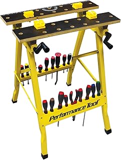 Performance Tool W54025 Portable Multipurpose Workbench and Vise (200 lbs Capacity) , Yellow