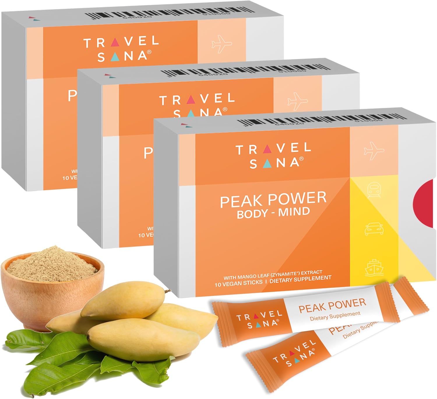 Performance Enhancer |Boosts Energy, Focus & Cognitive Function |Caffeine-Free |Supports Mental Clarity & Well-Being |Mango Leaf Extract (Zynamite) |Fast-Acting |10 Sticks (Pack of 3)