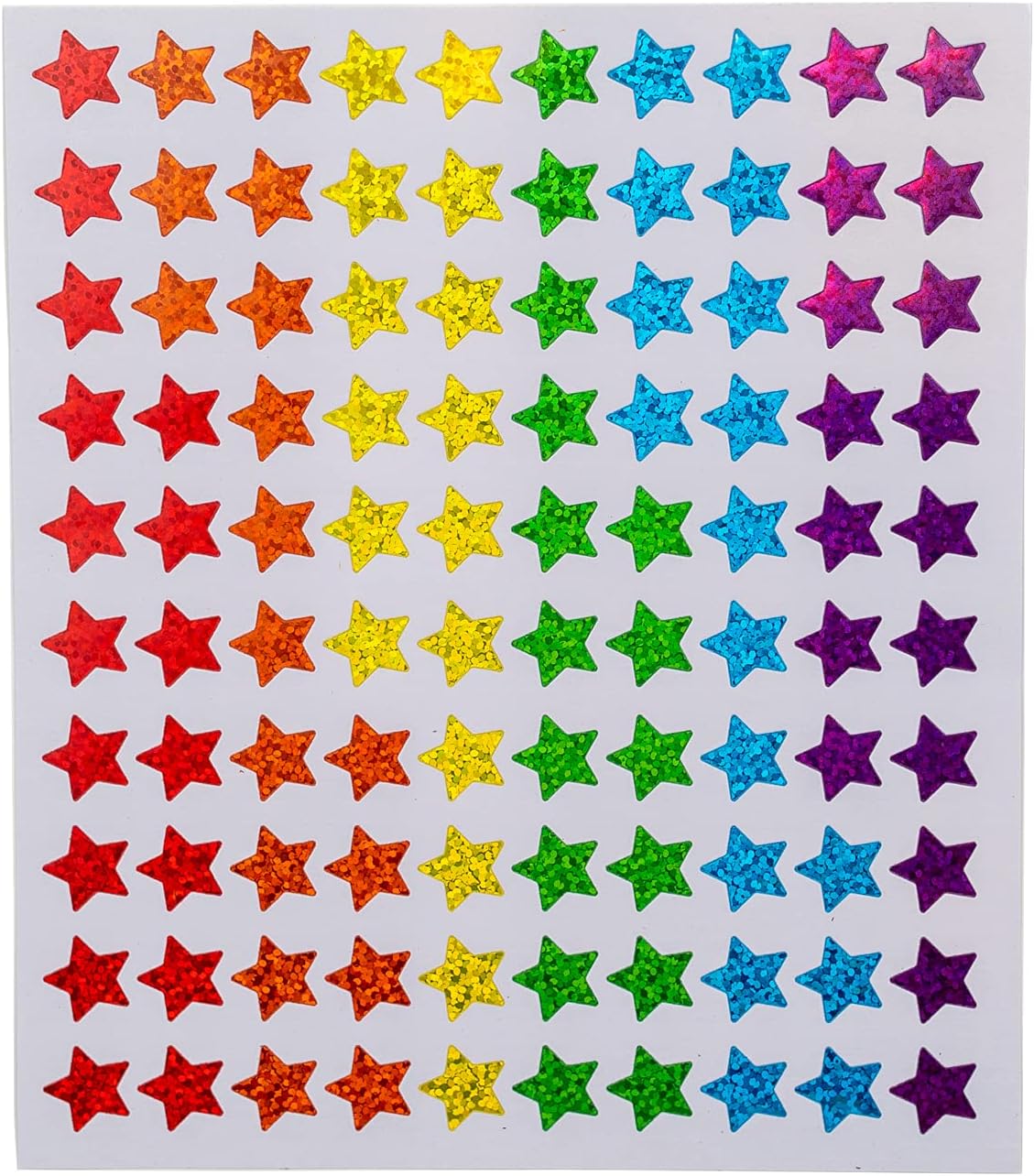 Storm&Lighthouse 600 x Star Rainbow Stickers - Mini Teacher Reward Stars for Scrapbook, Crafts, Glitter Art and Classroom Resource (Rainbow)