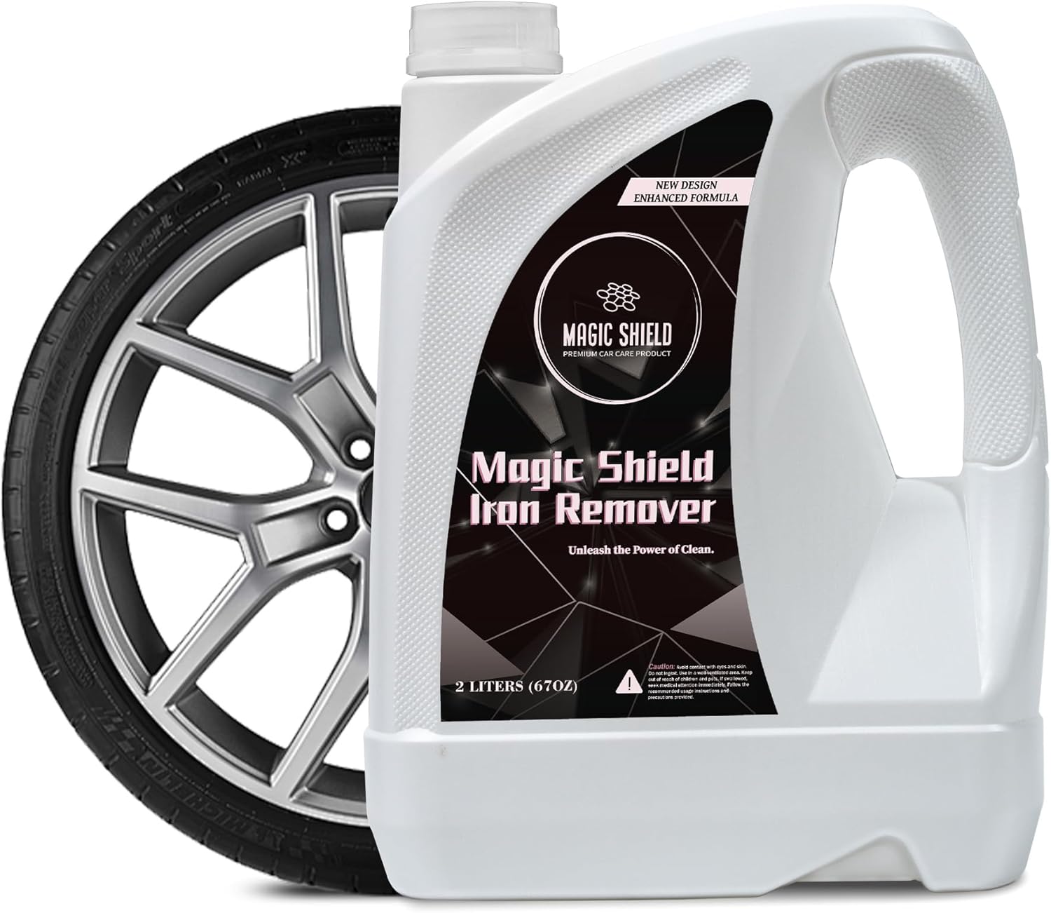 Iron Remover Spray for Cars 68oz – pH-Neutral Iron and Fallout Remover for Car, Motorcycle, RV & Boat | 5-Minute Reaction, Effective on Wheels & Paint | All-In-One Solution