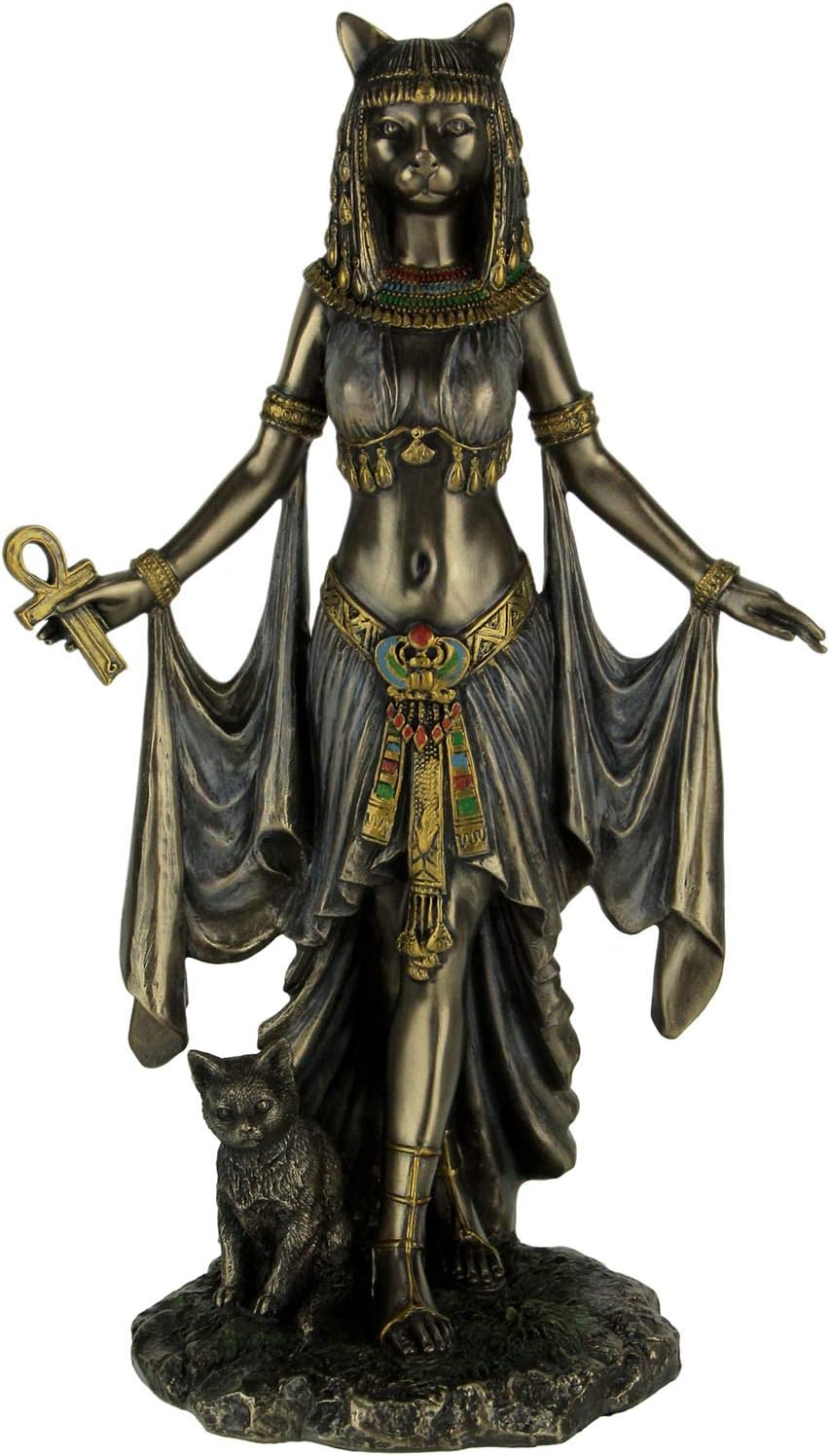 Veronese Design Bastet Egyptian Goddess of Protection Statue Sculpture 10" Tall