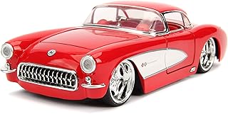 Jada 1957 Chevrolet Corvette Red with Red Interior Bigtime Muscle 1/24 Diecast Model Car 31451