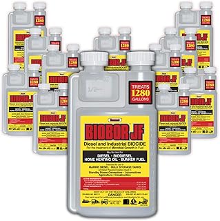 JF Diesel Fuel Additive: Highly Effective Fuel Biocide Supplement, Prevents Corrosion of Fuel Tanks, Increases Lubricity, Dual Phase Chemistry | 12 Pack - 16 Ounce, (BB16EZ12US)