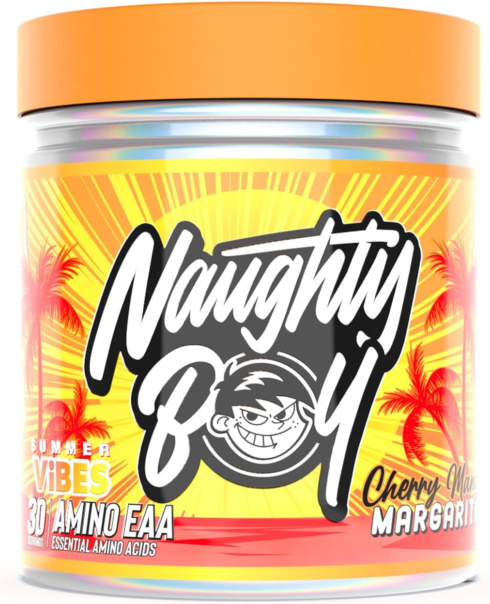NaughtyBoy Amino EAA - Cherry Mango, 255g, 30 Servings, Vegan BCAA & Essential, Intra-Workout & Recovery Support, Delicious Flavours, Muscle Repair & Performance