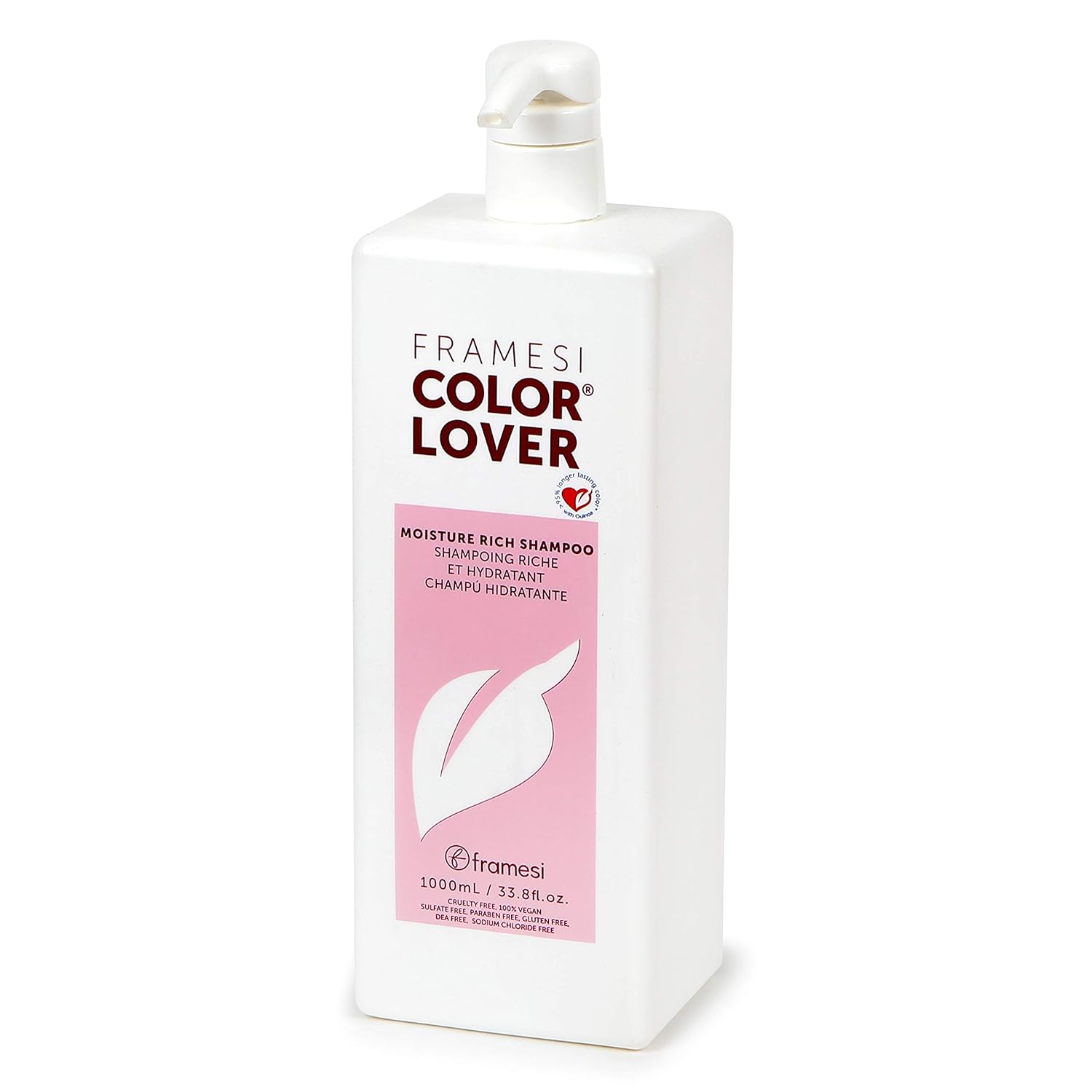 Framesi Color Lover Moisture Rich Shampoo, Sulfate Free Shampoo with Quinoa and Aloe Vera, Color Treated Hair