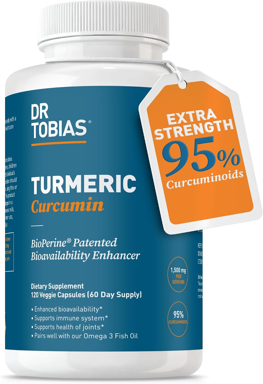 Dr. Tobias Turmeric Curcumin 1500 mg with BioPerine Extra Strength