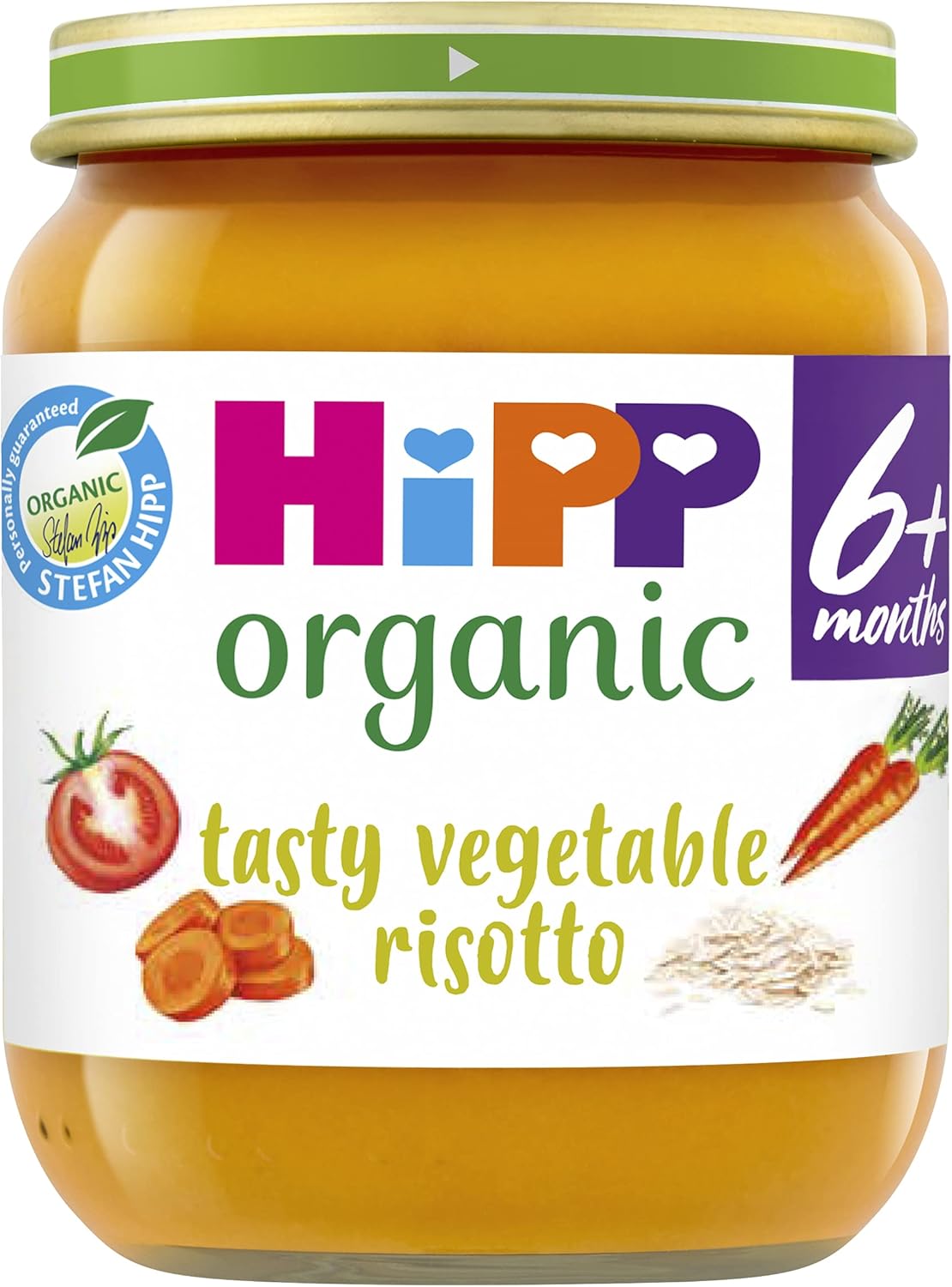 HiPP Organic Tasty Vegetable Risotto Baby Food Jar 6+ Months (6 x 125g)