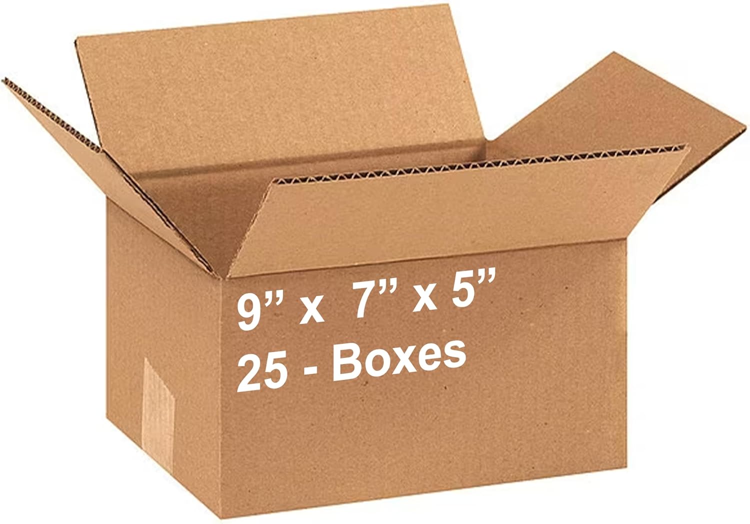 (9 x 7 x 5) - (25 Pack) Corrugated Cardboard Boxes for shipping and moving up to 65 lbs