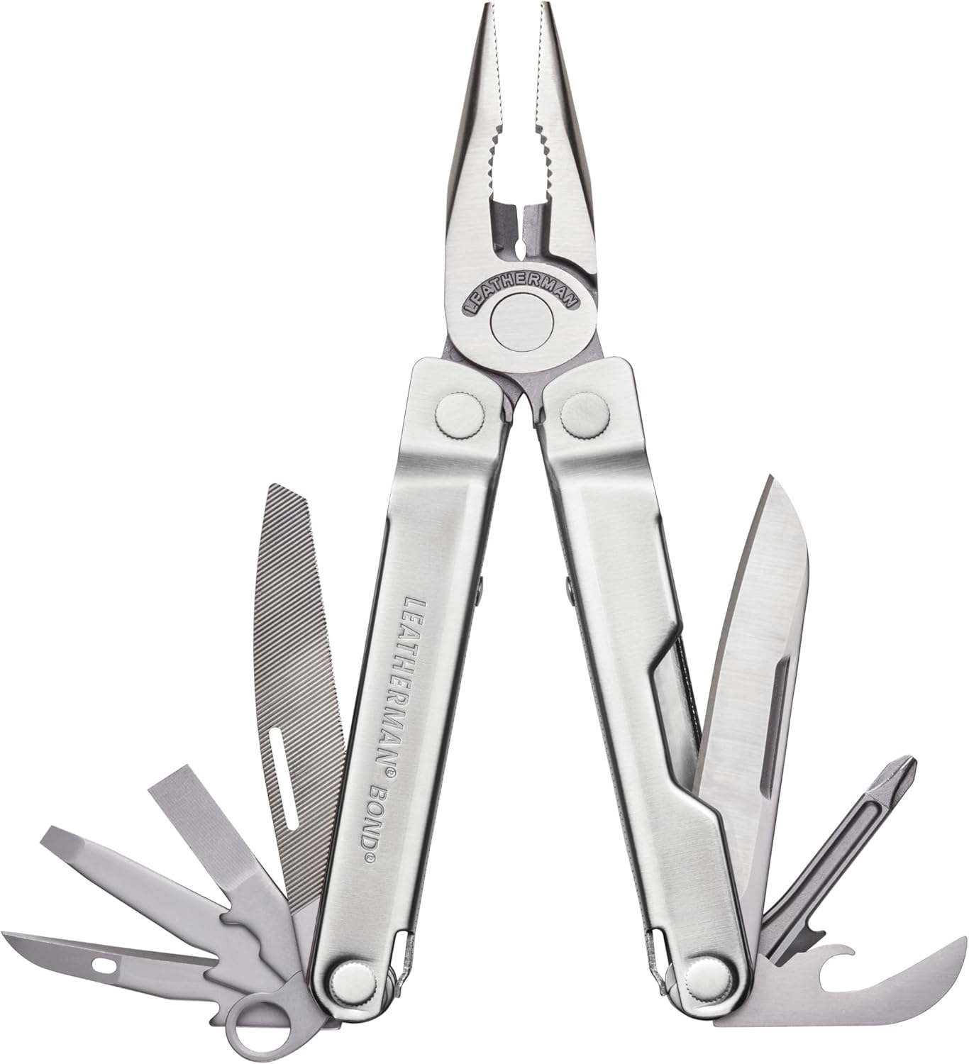 Leatherman Bond Multi-Tool - 14 Tools for Outdoor & Camping, Stainless Steel